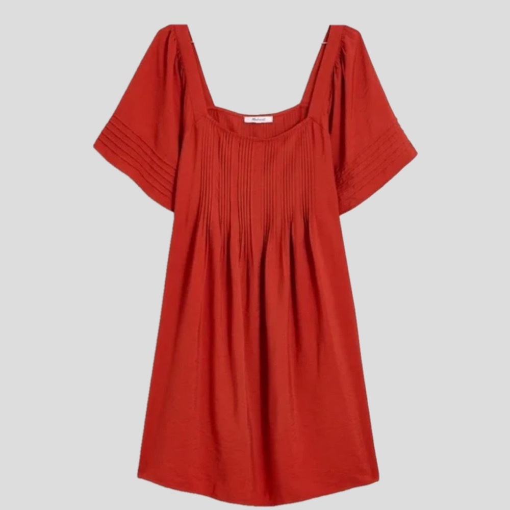 Madewell Pintuck Pleated Mini dress